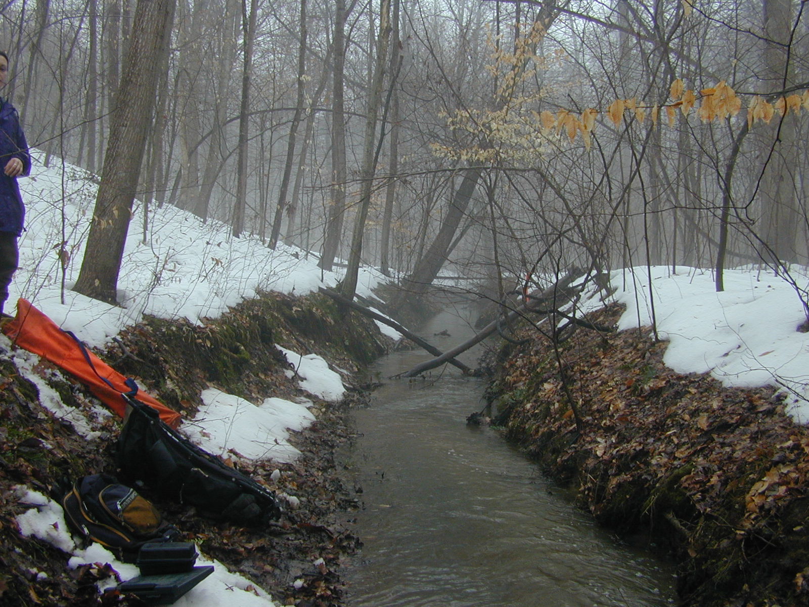 Field photo showing stream conditions at site WCHE-108-R-2003-0811