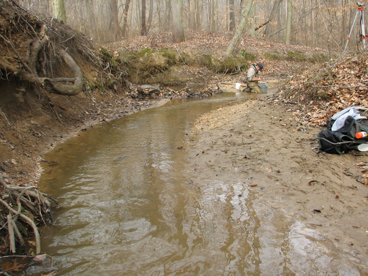 Field photo showing stream conditions at site WEBR-104-R-2008-2