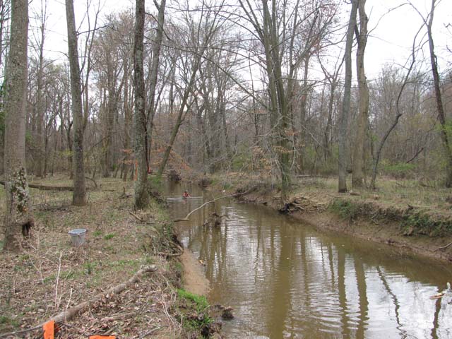 Field photo showing stream conditions at site WEBR-213-A-2012-2