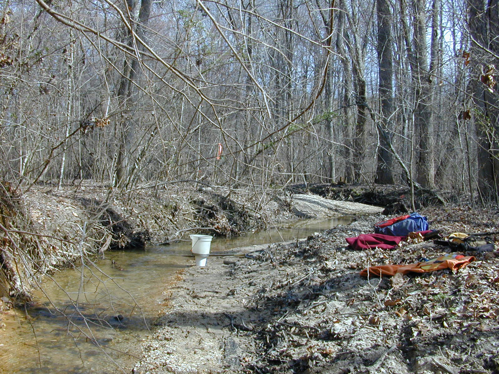 Field photo showing stream conditions at site WICO-103-R-2004-2