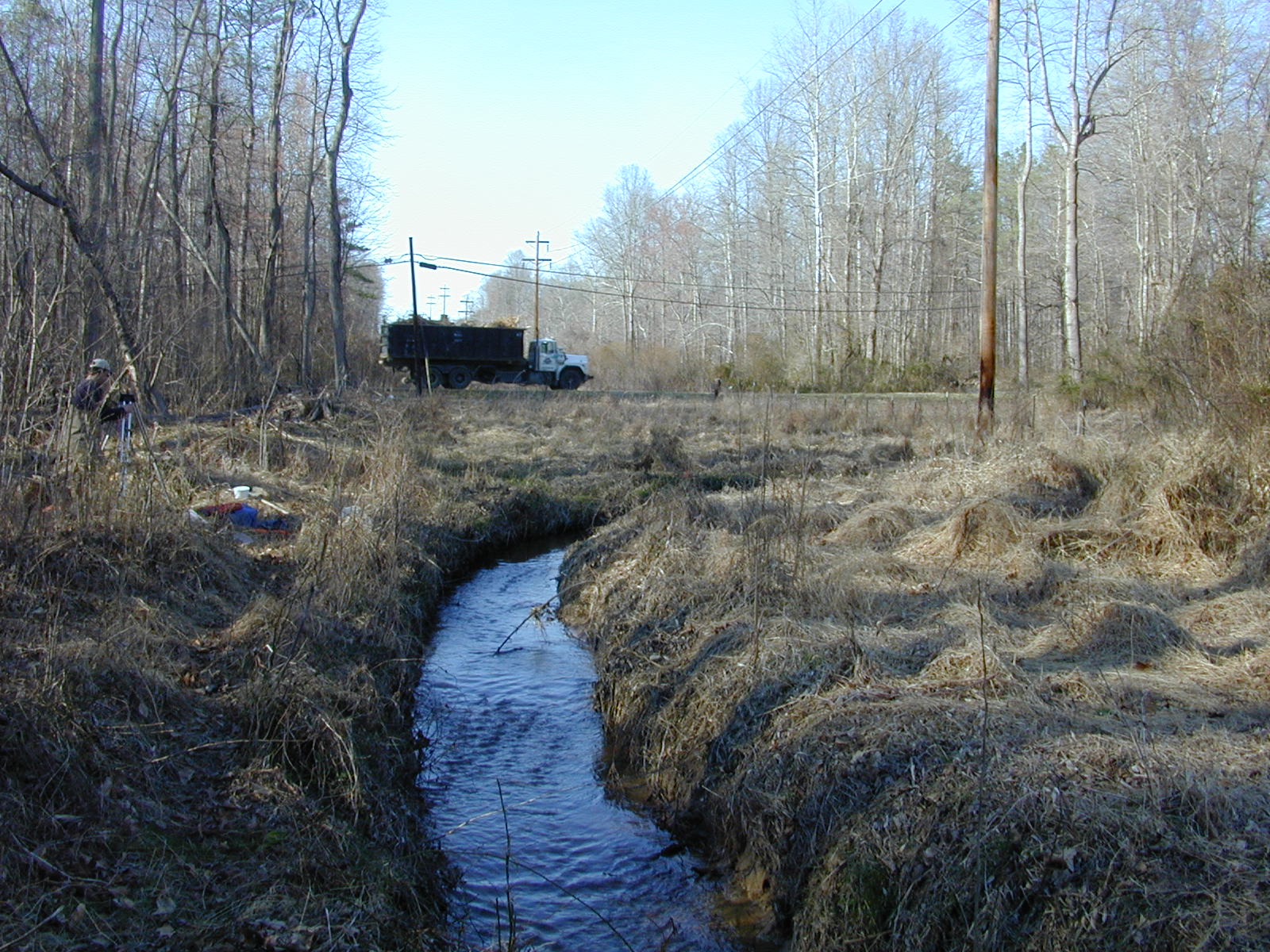 Field photo showing stream conditions at site WICO-104-R-2004-2