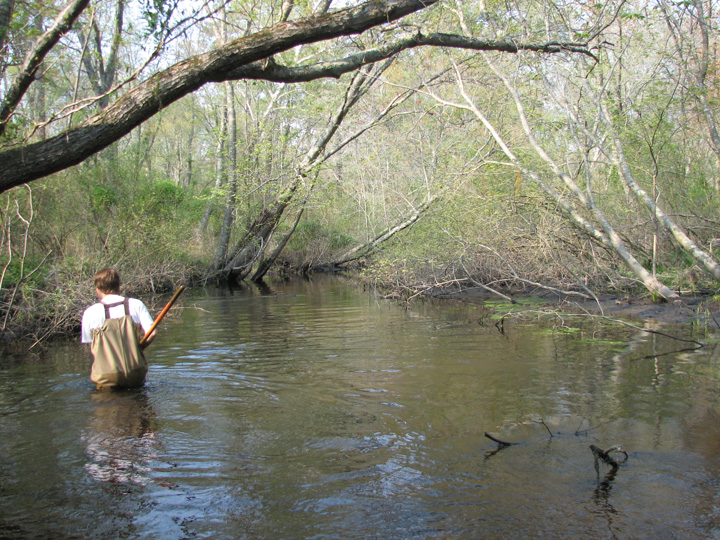 Field photo showing stream conditions at site WIRH-220-S-2007-1