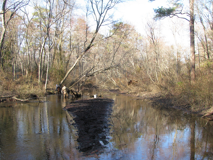 Field photo showing stream conditions at site WIRH-220-S-2009-2