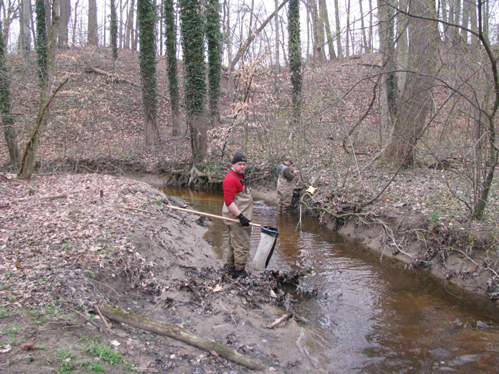 Field photo showing stream conditions at site WYER-216-A-2011-1