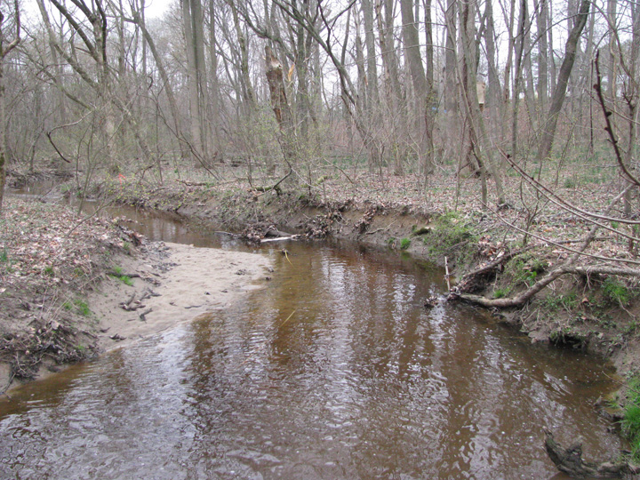 Field photo showing stream conditions at site WYER-216-A-2011-2