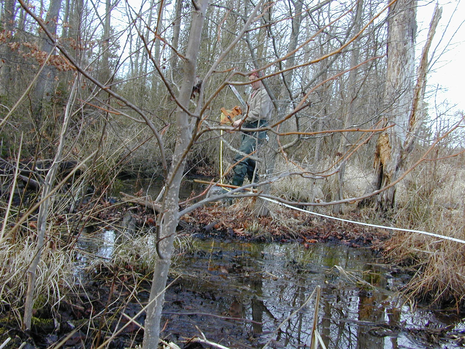 Field photo showing stream conditions at site ZEKI-118-R-2001-40