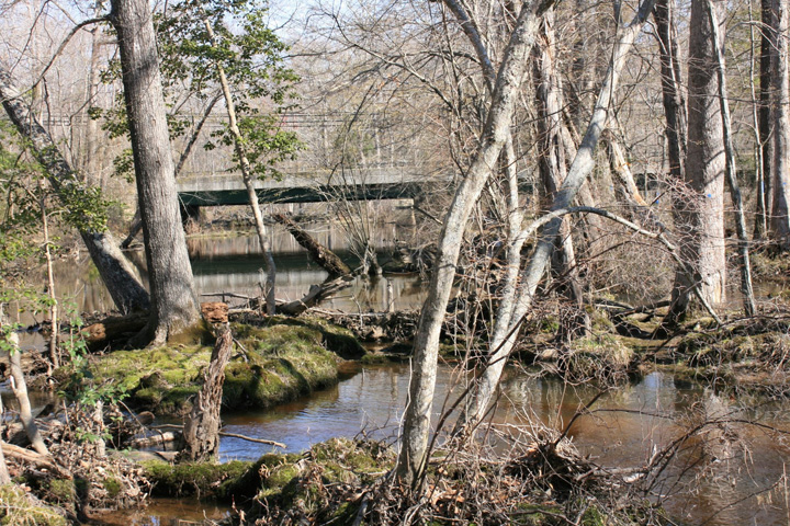 Field photo showing stream conditions at site ZEKI-312-A-2011-1