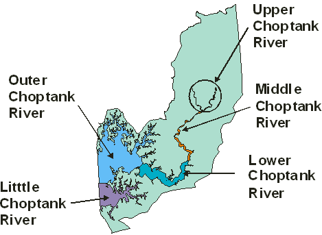 Map of the Choptank River Basin