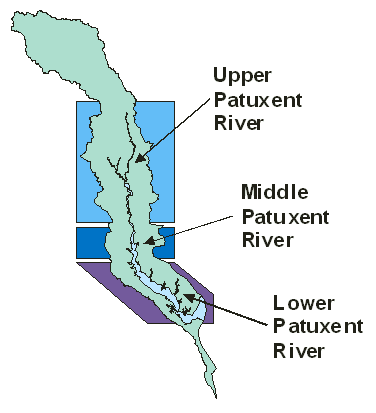 Patuxent Rivers Map of Tributaries